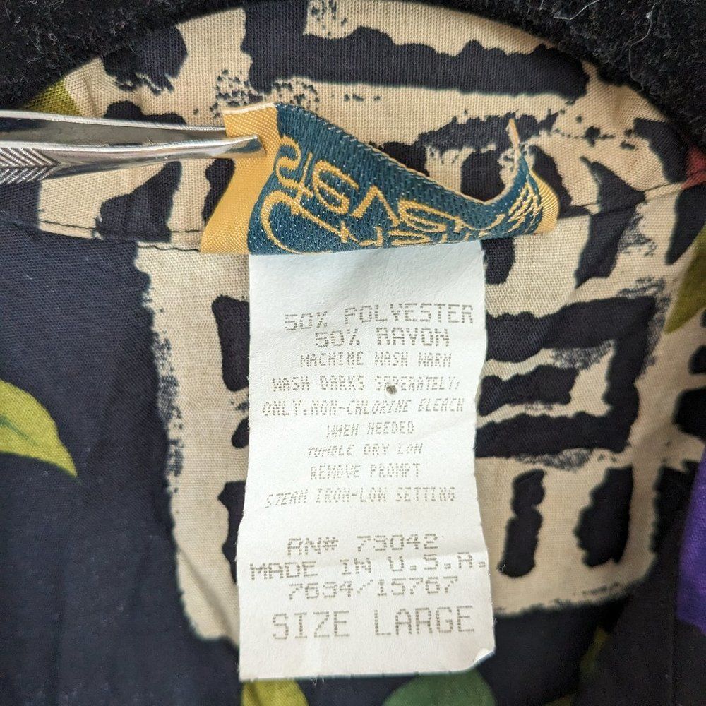 Vintage Cristin Stevens Floral Tribal Print Button Up Blouse - Large - BBQ Wear! - Picture 5 of 8